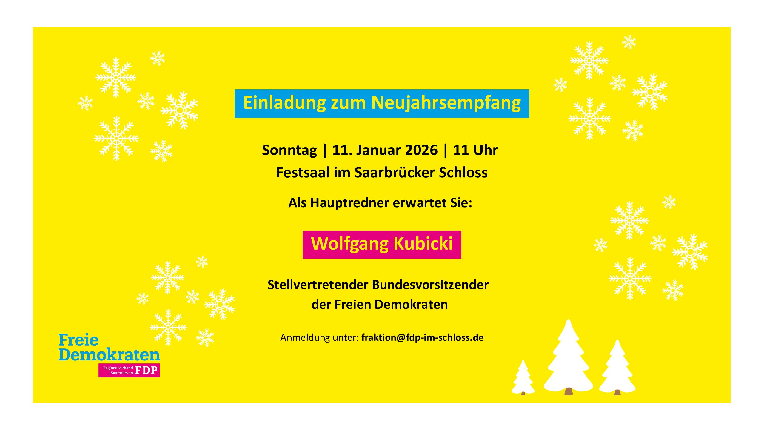 Neujahrsempfang der FDP-Fraktion im Saarbrücker Schloss